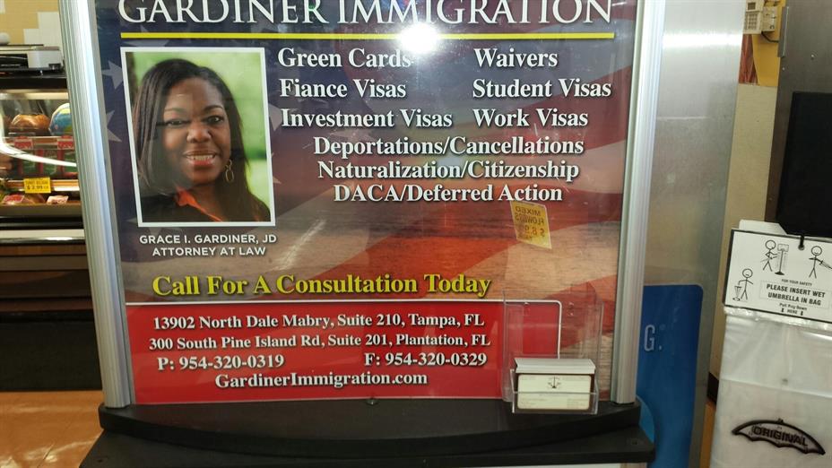 Grace Gardiner Immigration Business Card